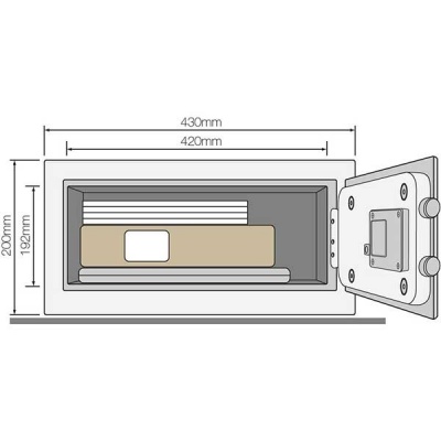 Yale - YLV/200/DB fekete - laptop sz�f elektronikus z�rral